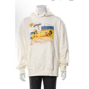 Domrebel Authentic Ivory Duck Bikini Woman Long Sleeve Hoodie Sweatshirt Large